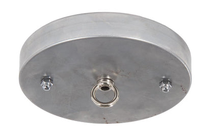 5 1/8", 1/8 IP Slip, Steel Ceiling Canopy Kit with Cast Metal Loop - Unfinished Steel 