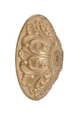 5-1/2" diameter Ornate, Solid Brass Die Cast Canopy or Back Plate