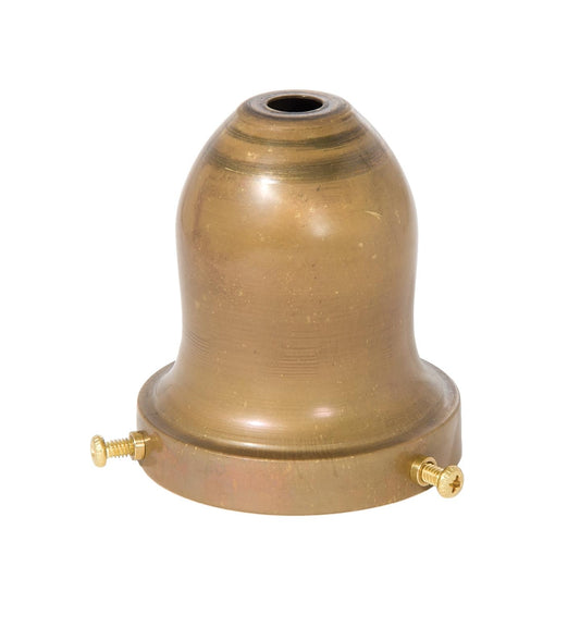 2-1/4 Inch  Fitter Bell Shaped Unfinished Brass Shade Holder