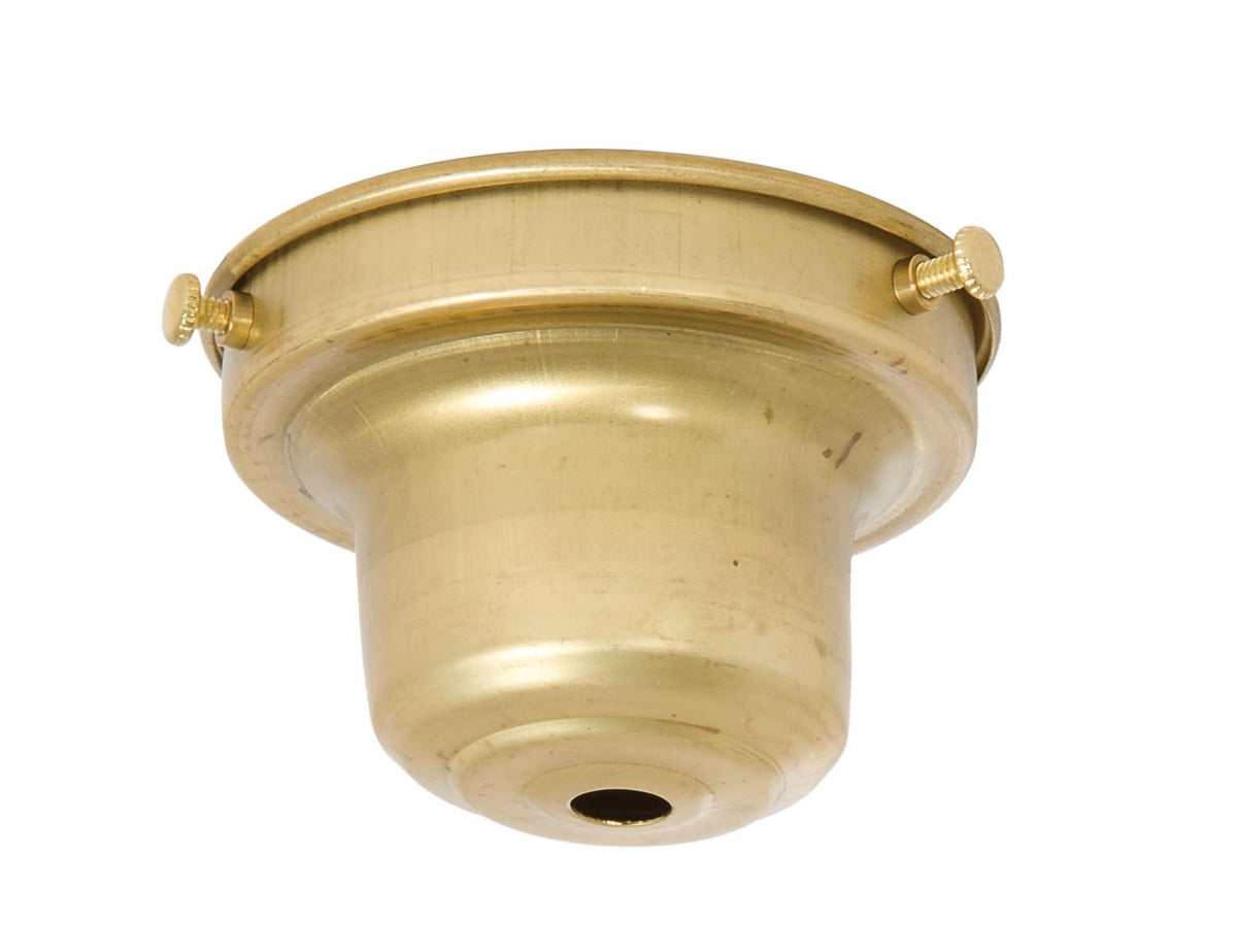 NEW Old Stock 1-1/4" Unfinished Brass Half Ball - Tapped 1/8 IP For Lamp Making & Repair