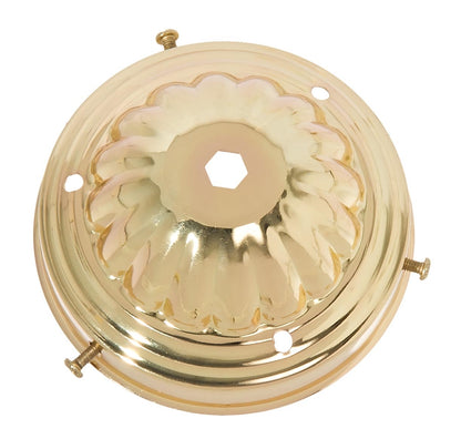 4" Fitter Steel Shade Holder, 1/8 IP, Brass Plated