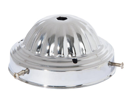 4" Fitter Steel Shade Holder, 1/8 IP, Chrome Plated