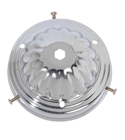 4" Fitter Steel Shade Holder, 1/8 IP, Chrome Plated