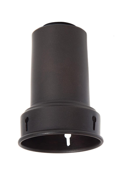 3-3/8 Inch Tall Satin Black Finish Brass Bead-Chain Shade Holder