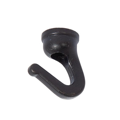 1" Tall Modern Style Cast Brass Hook with Wire Way, 1/8F Tap, Satin Black