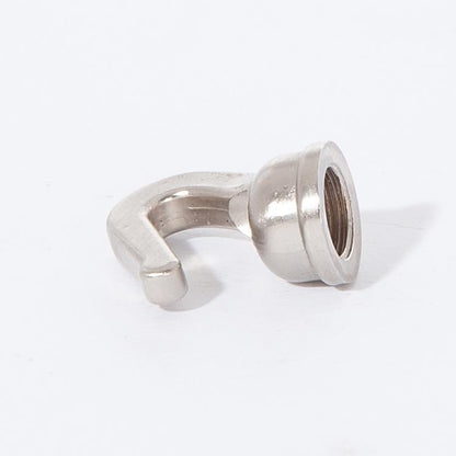 1" Tall Modern Style Cast Brass Hook with Wire Way, 1/8F Tap, Satin Nickel