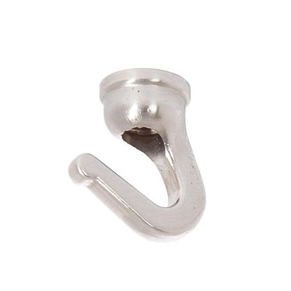 1" Tall Modern Style Cast Brass Hook with Wire Way, 1/8F Tap, Satin Nickel