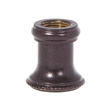 7/8 Inch Height Antique Bronze Finish Turned Brass Lamp Neck, Tap 1/8F