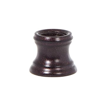 11/16 Inch Height Antique Bronze Finish Turned Brass Lamp Neck, Tap 1/8F