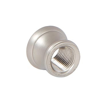 11/16 Inch Height Satin Nickel Finish Turned Brass Lamp Neck, Tap 1/8F