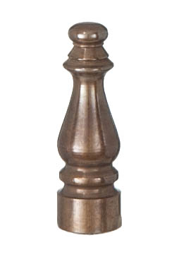 Column Style Finial, Antique, 1 1/2 in ht, 1/4-27 tap