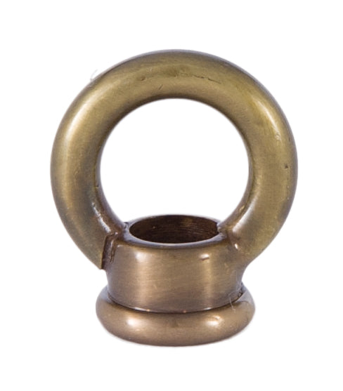 1" Cast Brass Loop with Wire Way, tap 1/8F (3/8" diameter), Antique Brass Finish