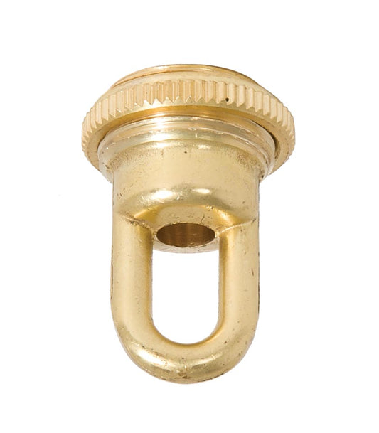 1-11/16" Tall Cast Brass Screw Collar Loop With Seating Ring, Tap 1/4F, Unfinished (10995U)