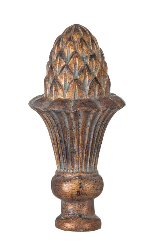 Pineapple Style Large Lamp Finial, Copper
