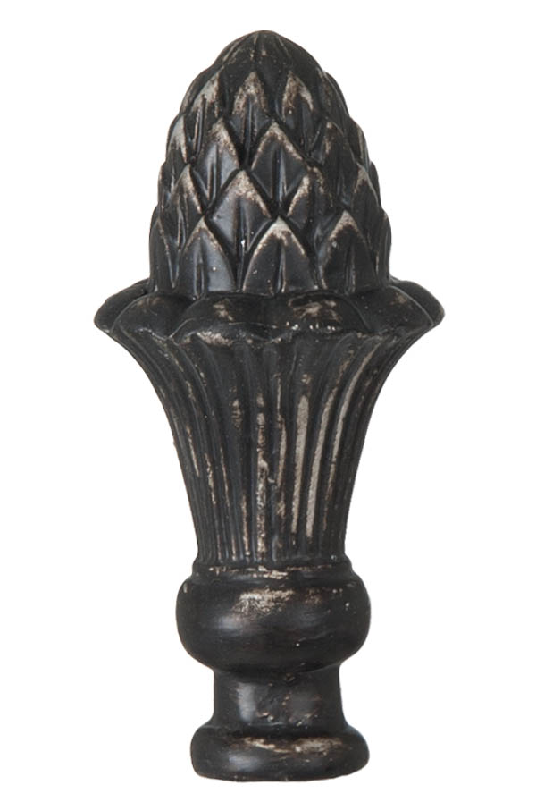 Pineapple Style, Bronze Finish, 4 1/4 in ht, 1/4-27 tap