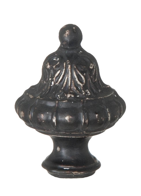 Roman Style Finial, Bronze, 2 3/4 in ht, 1/4-27 tap
