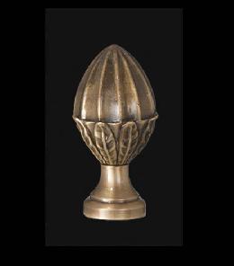 Acorn Style Lamp Finial, 2 1/8 inch ht, 1/4-27 tap