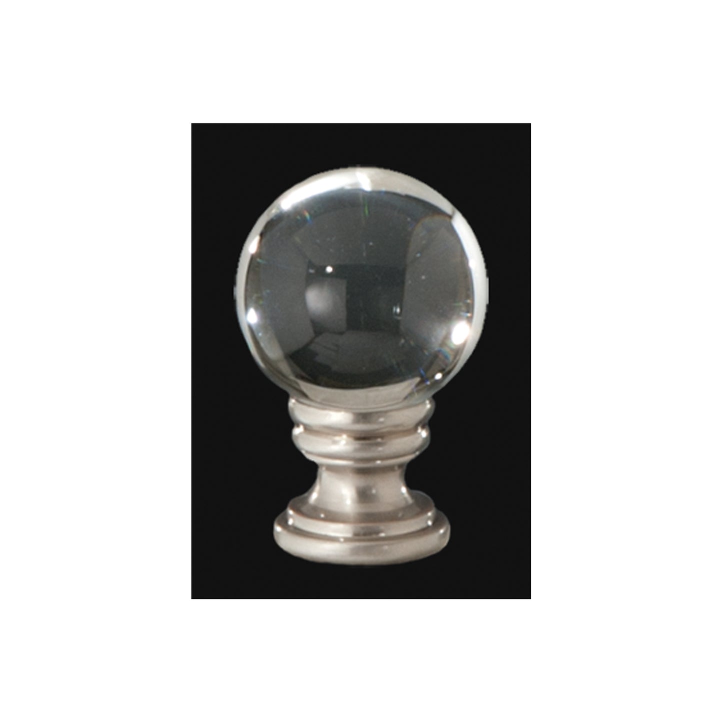 Smooth Crystal Ball Lamp Finial (11082N)