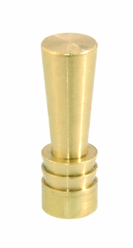 1 7/16" ht., Deco Finial, 1/4-27F, Unfinished Brass