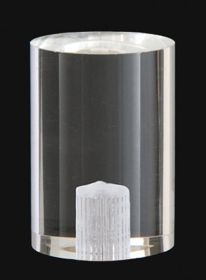 1 1/2" Cylinder-Shaped Clear Acrylic Cylinder Finial
