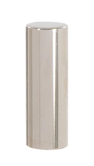 Tall Drum Style Brass Lamp Finial - Polished Nickel Finish, 1 1/2" ht.