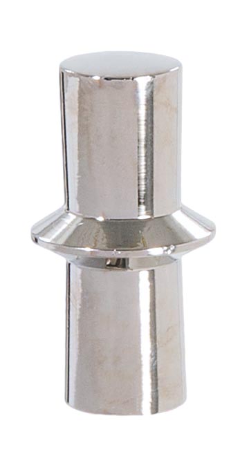 Bowtie Style Brass Lamp Finial - Polished Nickel, 1 7/8" ht.