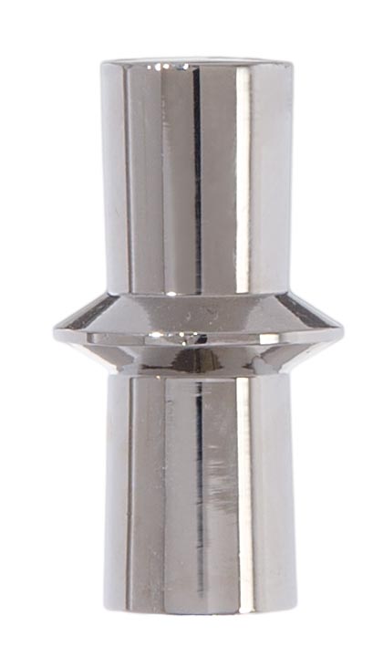 Bowtie Style Brass Lamp Finial - Polished Nickel, 1 7/8" ht.