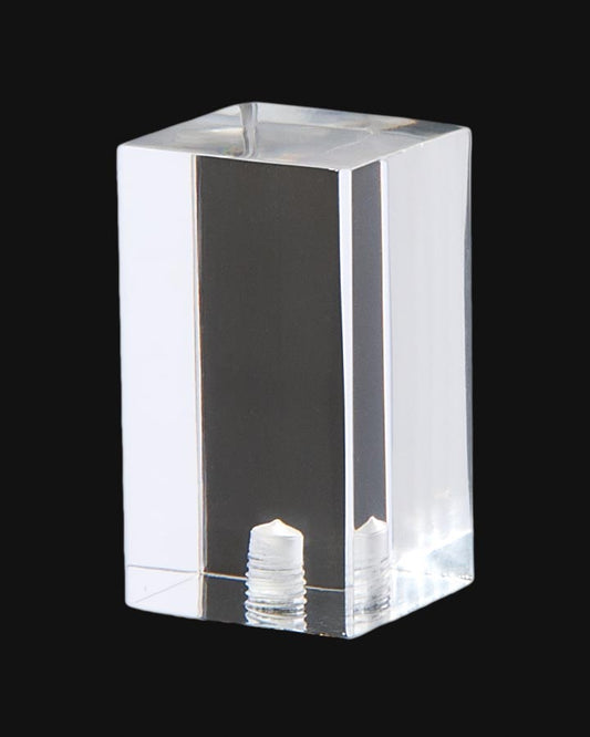 Clear Acrylic Rectangular Cube Lamp Finial, 1 3/4" ht.
