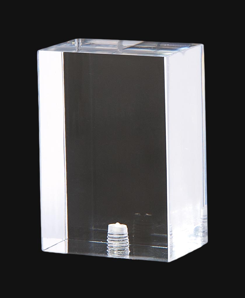 Acrylic Rectangular Cube Lamp Finial, 2 1/8" ht.