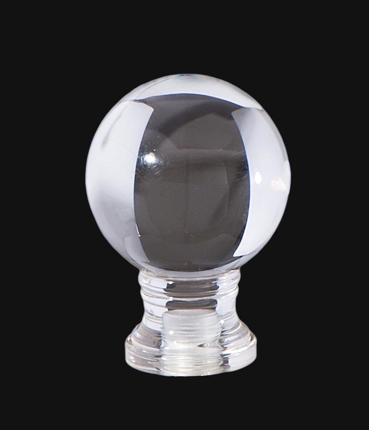 Clear Acrylic Ball Lamp Finial, 1 3/4" ht.