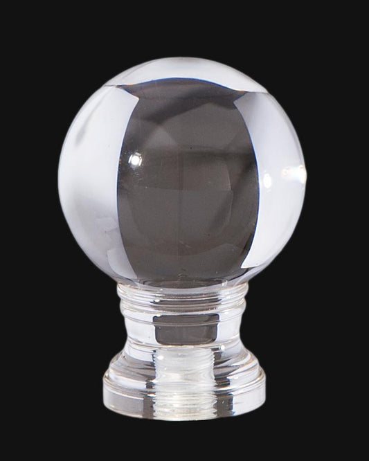 Clear Acrylic Ball Lamp Finial, 2 1/8" ht.