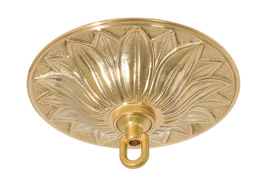 6-3/8 Inch Diameter Unfinished Detailed Cast Brass Canopy 