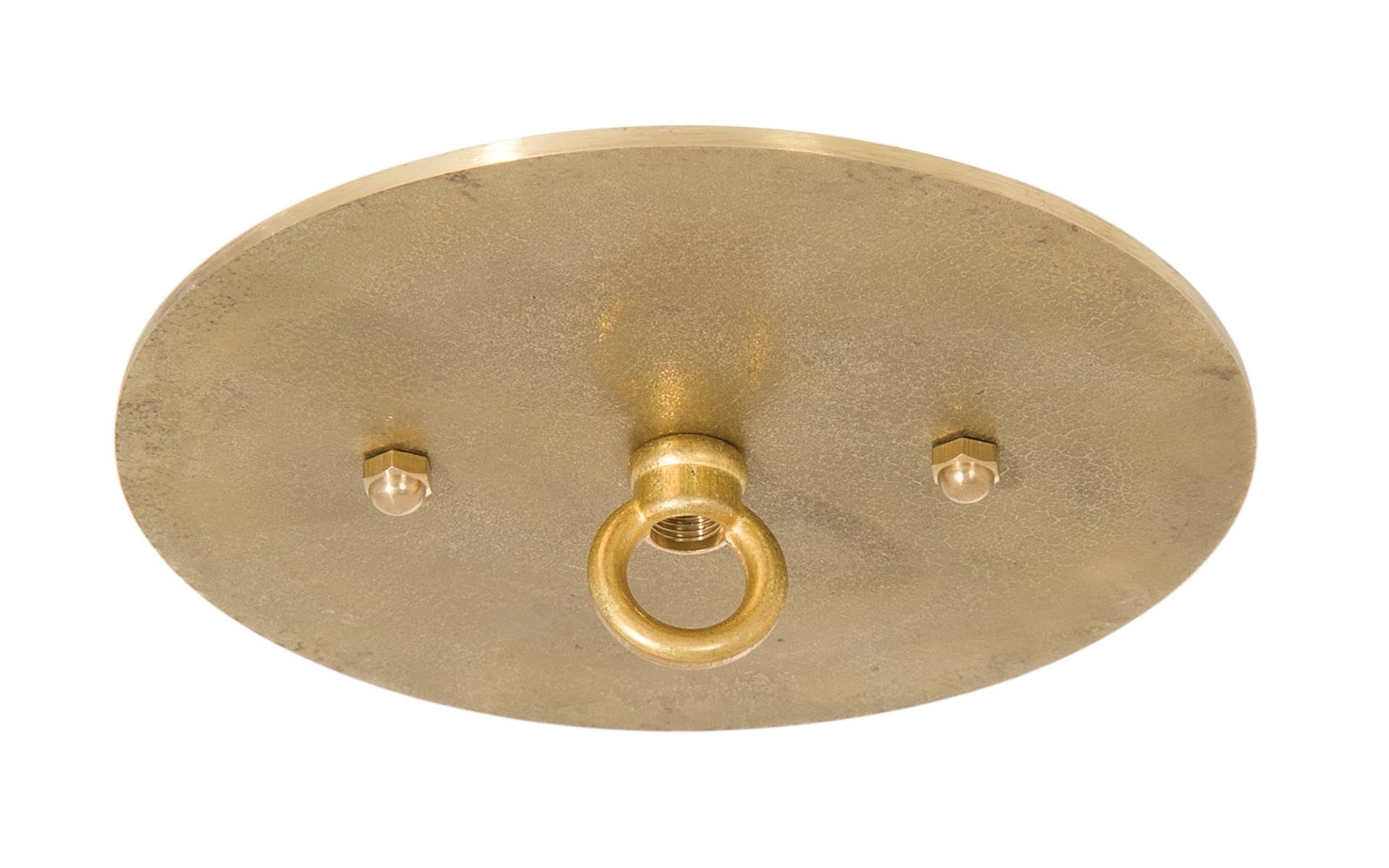 Flat Disk Style Versatile Die Cast Brass Ceiling Canopy with Mounting Hardware, Choice of Diameter