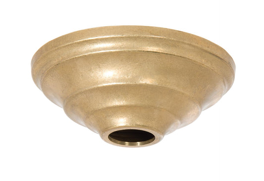 4-11/16 Inch Diameter Wave Pattern Unfinished Brass Die Cast Lamp Canopy