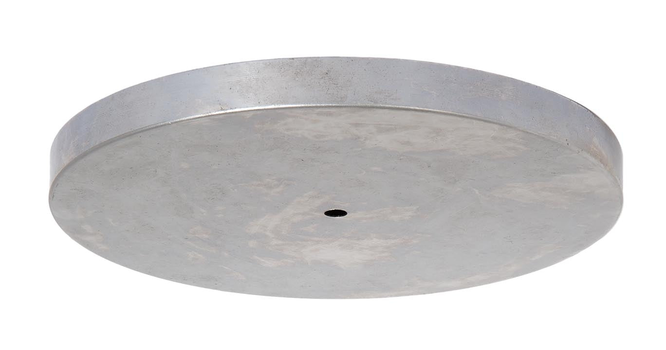 Unfinished Spun Steel Disk Shaped Canopy, Choice of Diameter