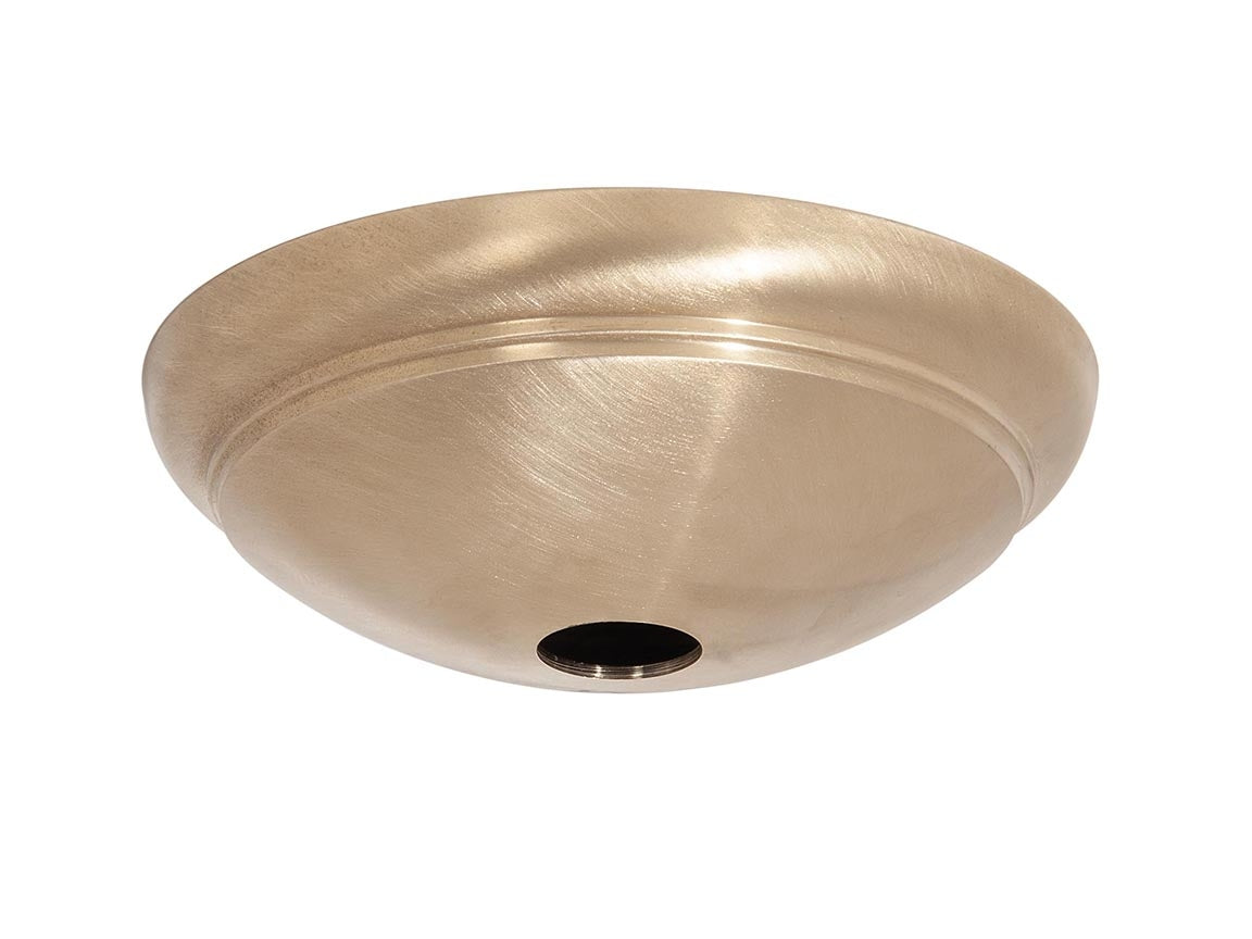 1-1/16 Inch Inner Diameter Center Hole Dome Shape Unfinished Die Cast Brass Canopy, Choice of Size