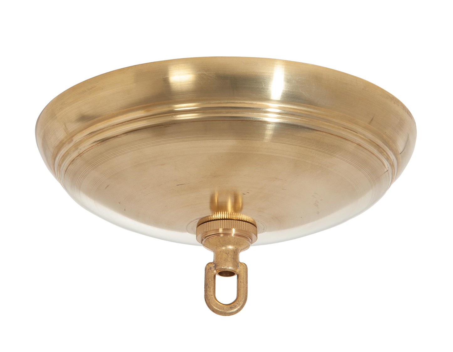 7-7/8 Inch Diameter Unfinished Die Cast Brass Canopy with Mounting Hardware 