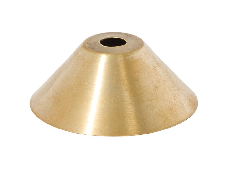 15/16 Inch Tall Unfinished Cone Shaped Stamped Brass Cup, 1/8IP Slip 