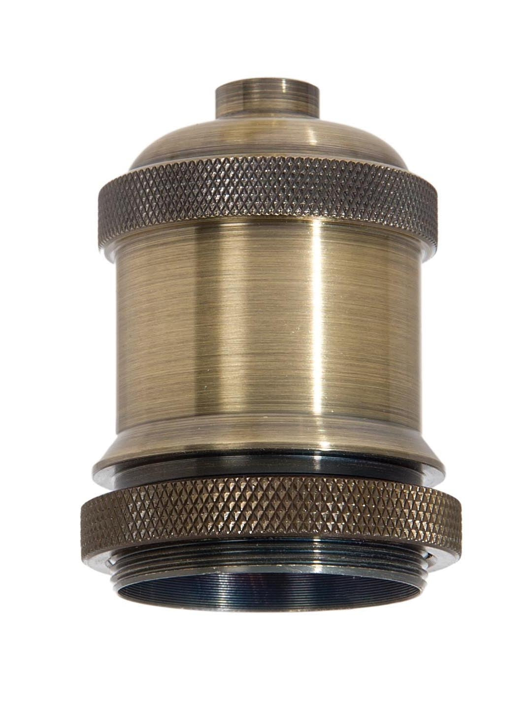Antique Brass Finish Die Cast Aluminum E-26 Socket Cover with E-26 ...