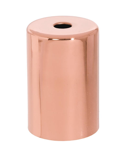 2 1/2" Tall, 1.72" O.D. Steel Lamp Socket Cup Copper Plated