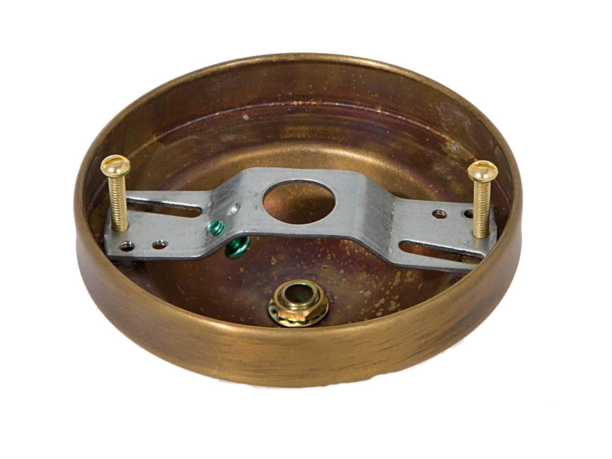 Deep Dome Shape Antique Brass Canopy & hardware kit with matching finish