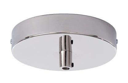 Single Port Lighting Fixture Canopy Kit w/Nickel Plated Finish, 5" dia.