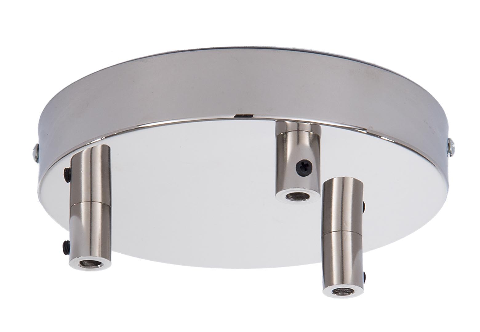 3-Port Lighting Canopy Canopy Kit with Nickel Plated Finish