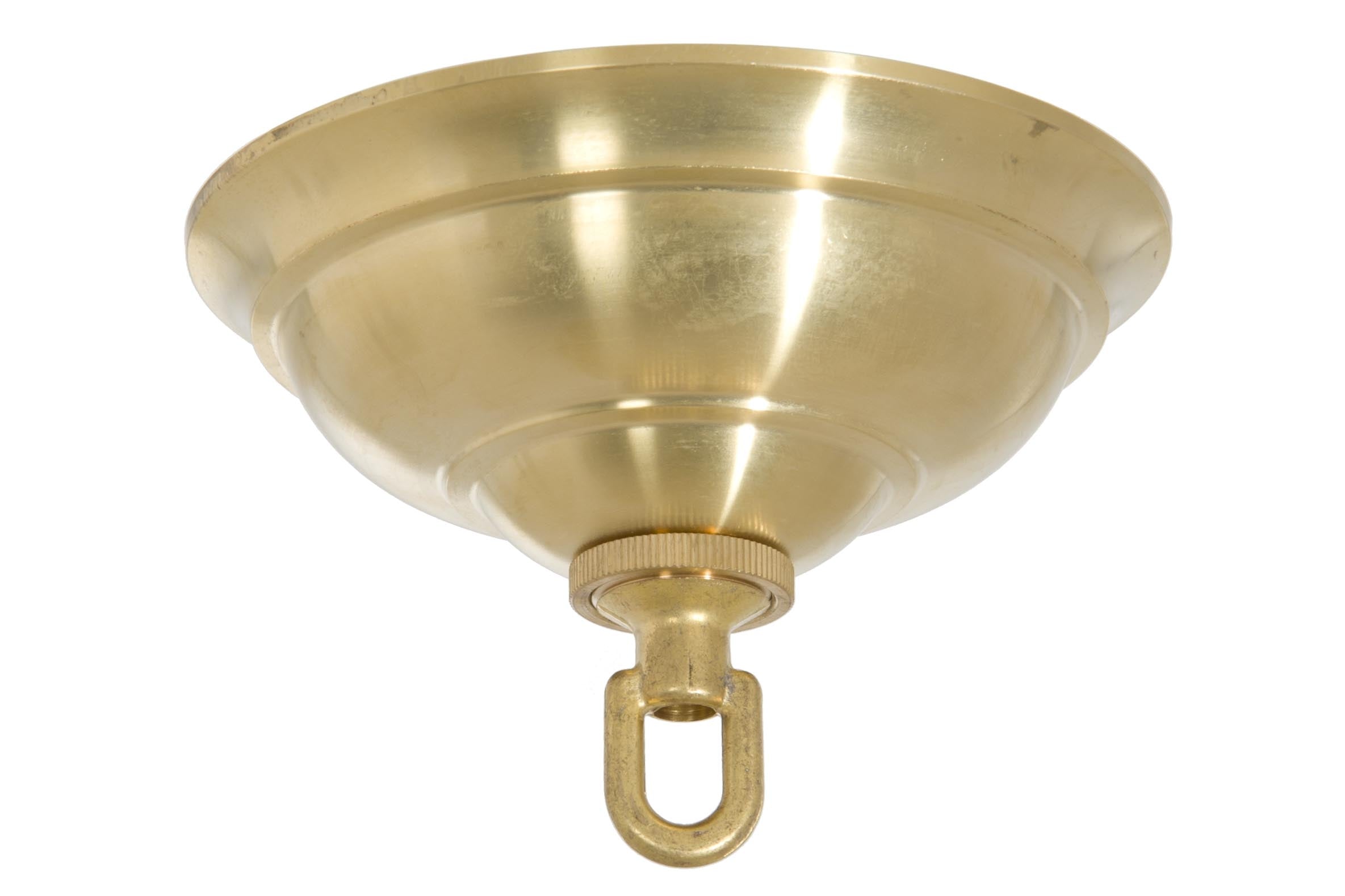 5-1/2 Inch Diameter Unfinished Brass Die Cast Canopy with Hardware Kit ...