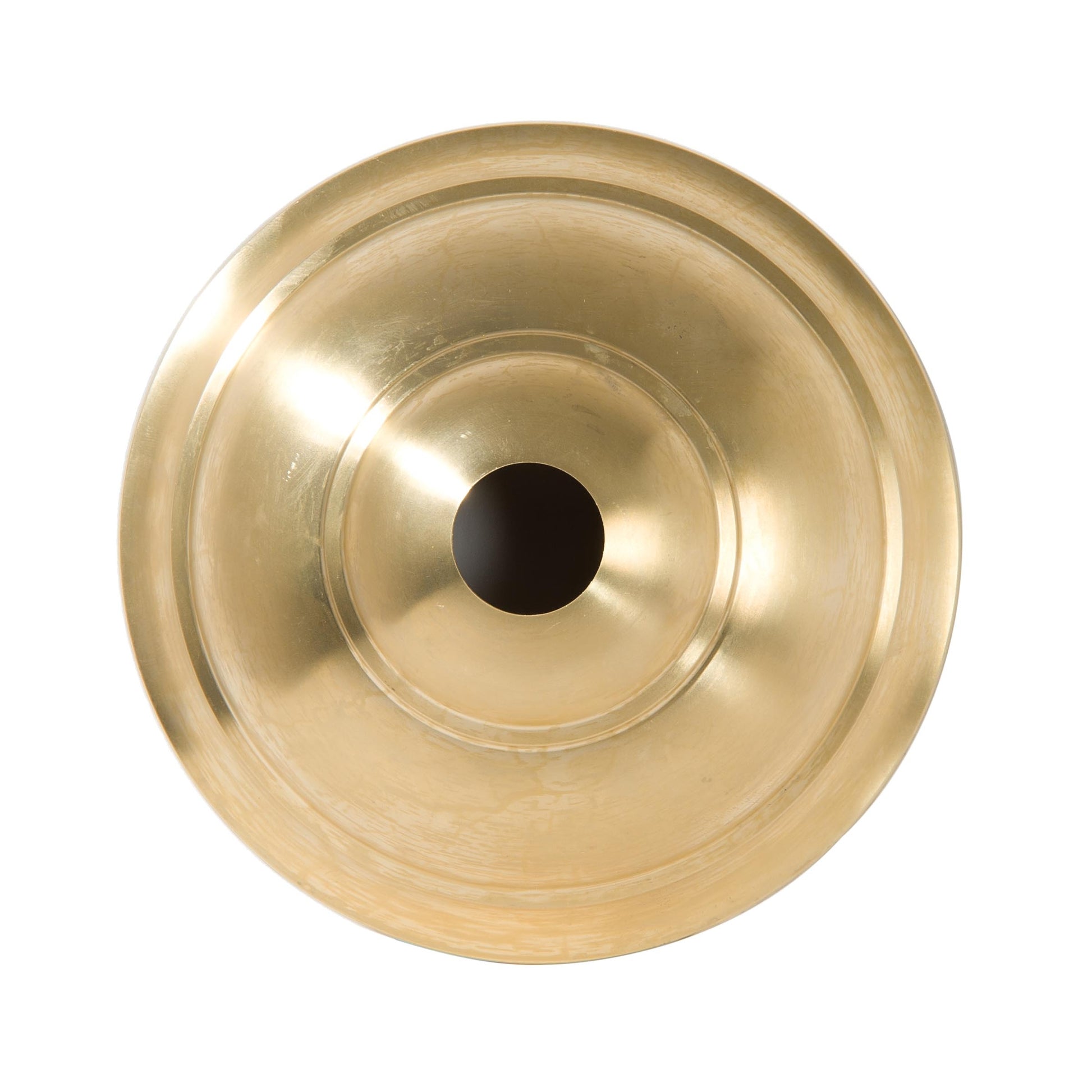 6-1/4 Inch Diameter Unfinished Brass Die Cast Lamp Canopy, Choice of Screw Collar Hole Size