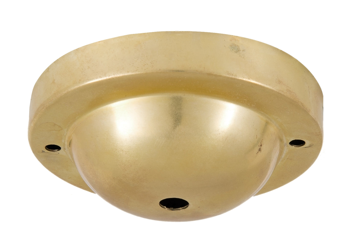 Deep Dome Shape Unfinished Brass Canopy & hardware kit with matching finish