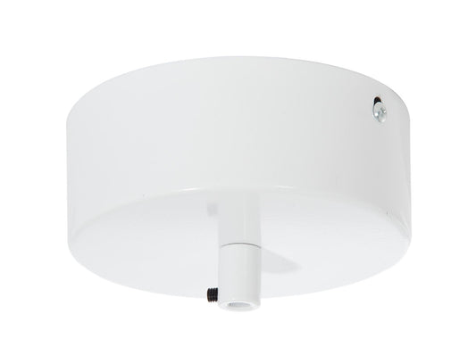White Pendant Canopy Kit To Mount LED Driver 5" wide by 2" tall