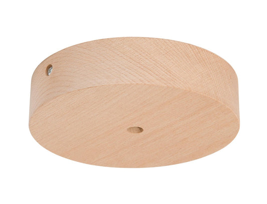 5 3/8" Dia. Round Beech Wood Canopy With 7/16" Center Hole & Hardware Kit, Unfinished