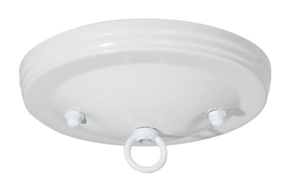 5" Dia. White Gloss Canopy & Hardware Kit, 1/8 IP Slip, Matching Finish