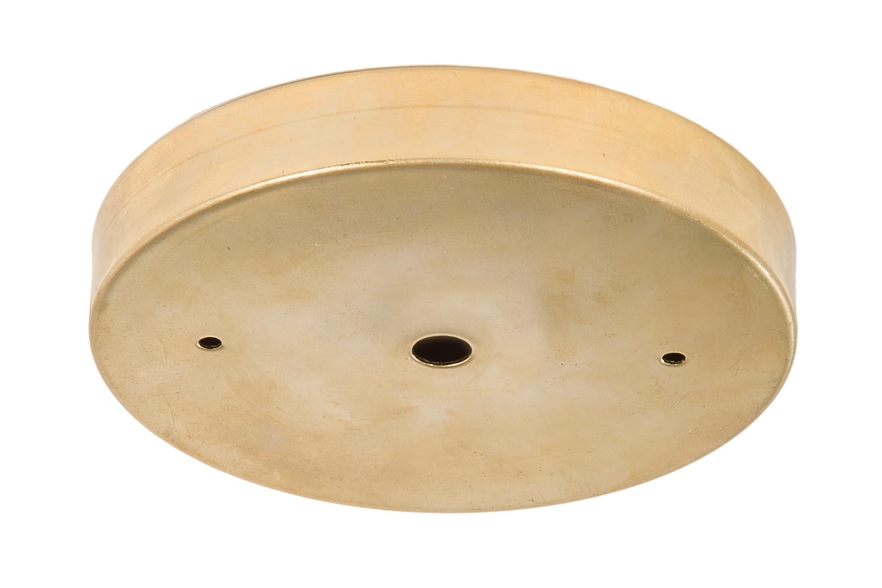 6" O.D. Unfinished Brass Ceiling Canopy or Back Plate, 1/4 IP Slip